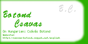 botond csavas business card