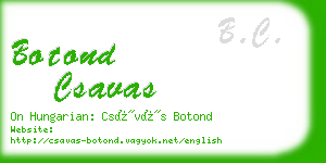 botond csavas business card